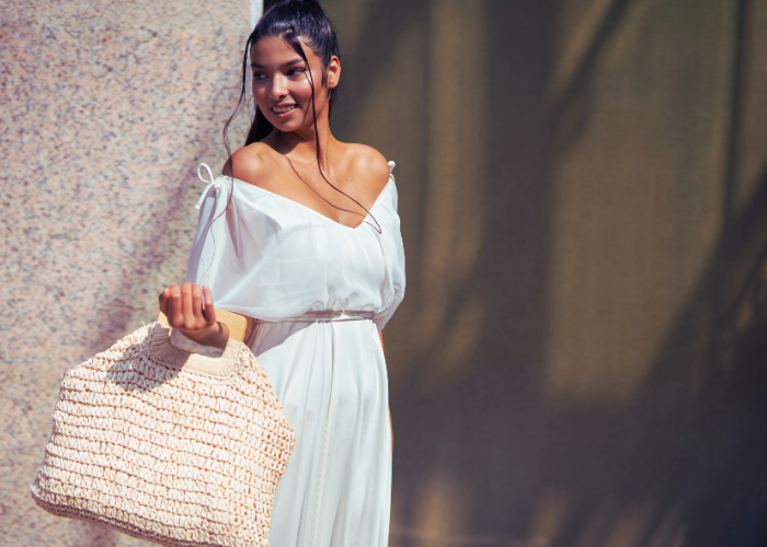 Sac raphia en crochet
